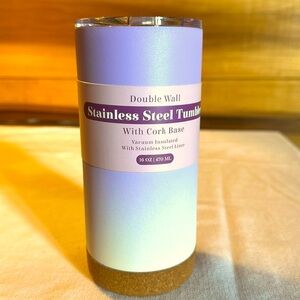New Purple Umbre Stainless Steel Tumbler with Cork Base